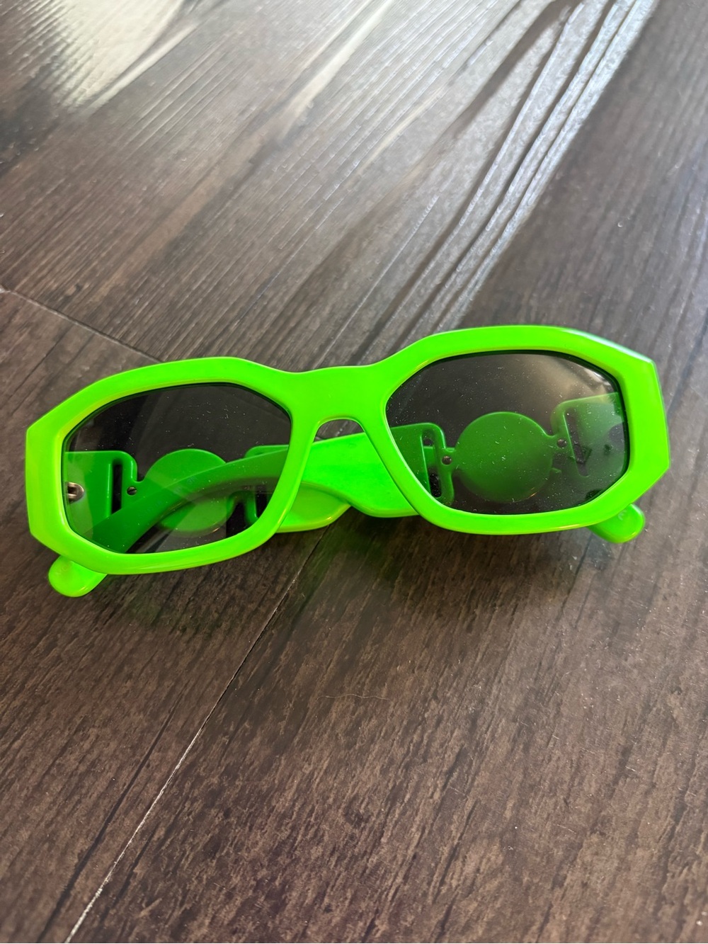 Versace Neon Green Octagon Sunglasses